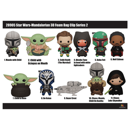 Star Wars The Mandalorian 3D Foam Bag Clip - Mystery Bag - UNOPENED