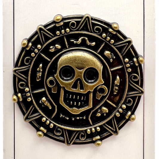 Pirates of the Caribbean Skull Medallion Coin Pin