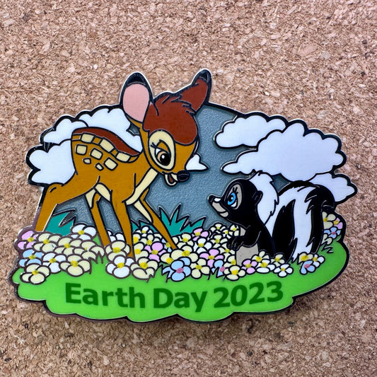 Disney Bambi Flower Earth Day 2023 Limited Release Pin on Card PP154778